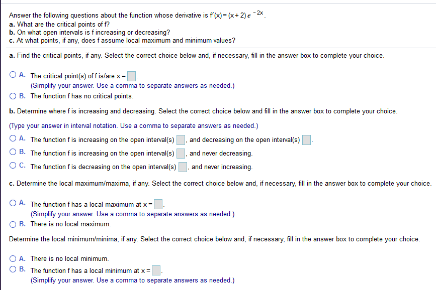 Solved Answer The Following Questions About The Function Chegg Com