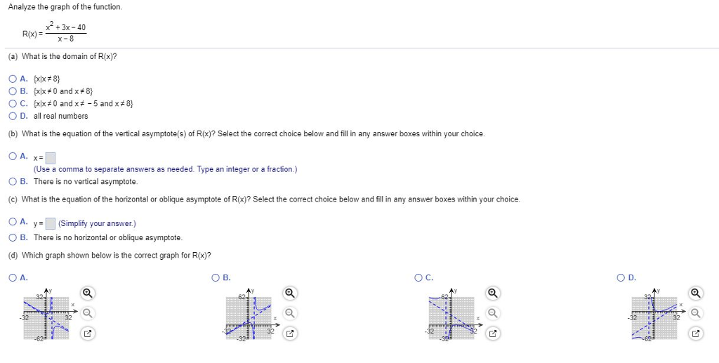 Solved Analyze The Graph Of The Function X2 3x 40 A Wh Chegg Com