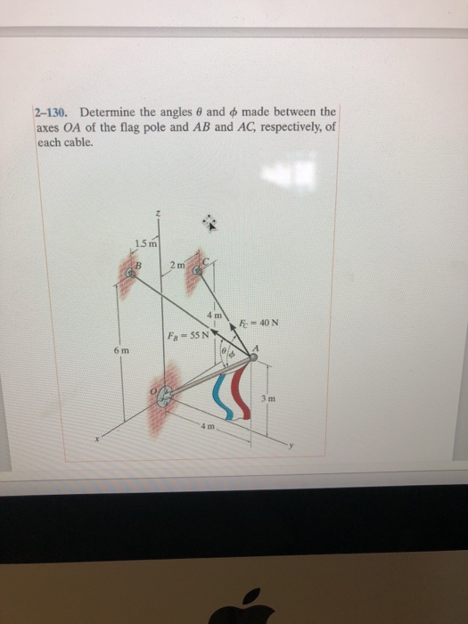 Solved 2 130 Determine The Angles 8 And F Made Between The Chegg Com