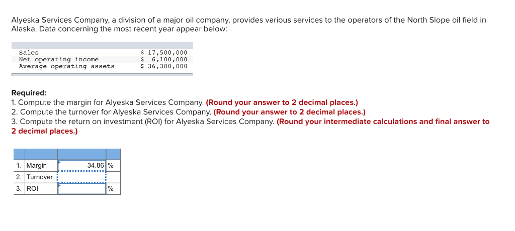 Alyeska Services Pany A Division Of A Major Oil Chegg 