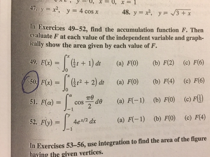 Solved 1 4 Set Up The Definite Integral That Gives The Area Chegg Com