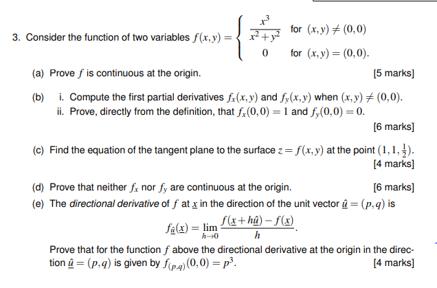 Solved For X Y 10 0 3 Consider The Function Of Two Va Chegg Com