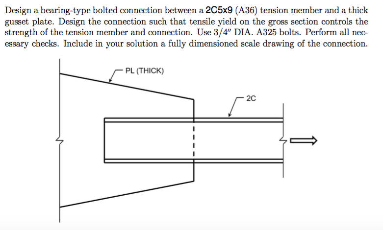 Solved Design A Bearing Type Bolted Connection Between A Chegg Com