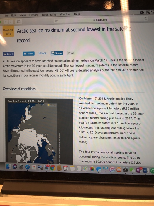 solved 1 what could an ice free arctic mean for a trad chegg com chegg