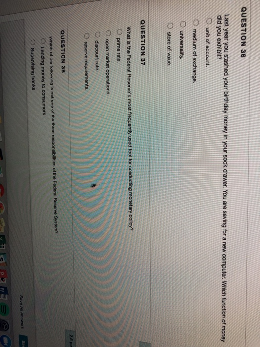 Solved Question 36 Last Year You Stashed Your Birthday Mo