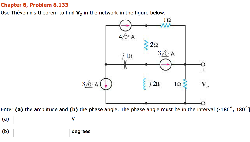 Solved Chapter 8 Problem 8 133 Use Thevenin S Theorem To Chegg Com