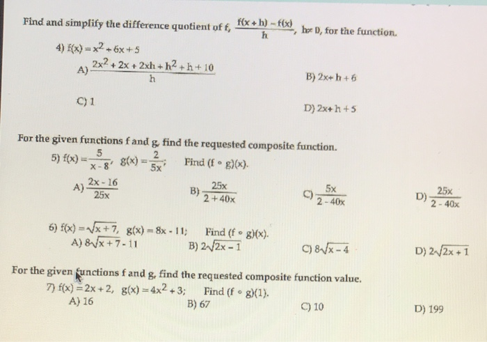 Find The Value For The Function X2 8 1 Find Ffx1 Chegg Com