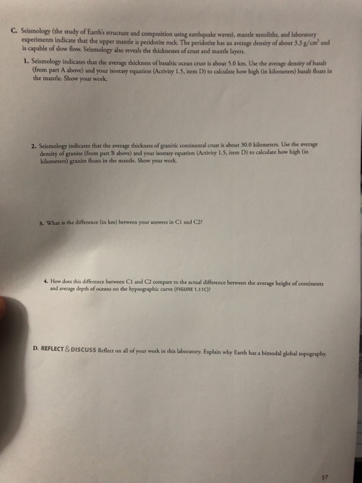 Solved Mass G Volume Cm Density G Cm Rock Basalt Gr Chegg Com