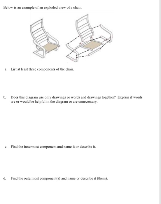 Solved Below Is An Example Of An Exploded View Of A Chair