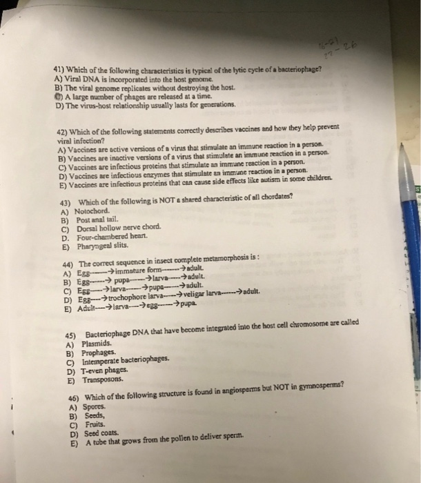 Solved 41) Which Of The Following Characteristics Is Typical | Chegg.com Solved 41) Which Of The Following Characteristics Is Typical | Chegg.com