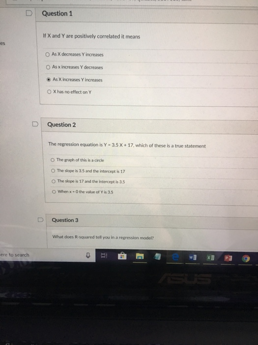 Solved D Question 1 If X And Y Are Positively Correlated Chegg Com