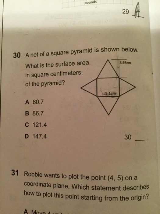 A Of A Square Pyramid Is Shown Below What Is The Chegg 