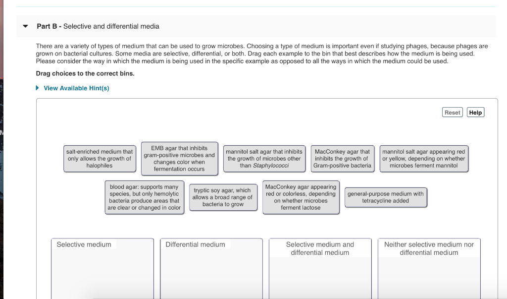 Solved Different types of microbial medium are used for