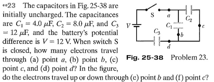 23 The Capacitors In Fig 25 38 Are Initially Chegg 