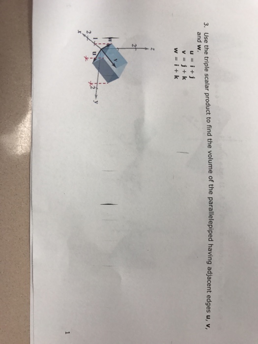 Solved Use The Triple Scalar Product To Find The Volume O Chegg Com