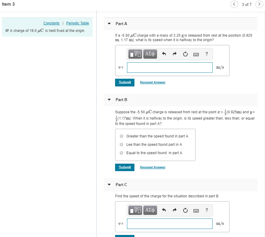 Solved Ip A Charge Of 19 0 Mc Is Held Fixed At The Origin Chegg Com