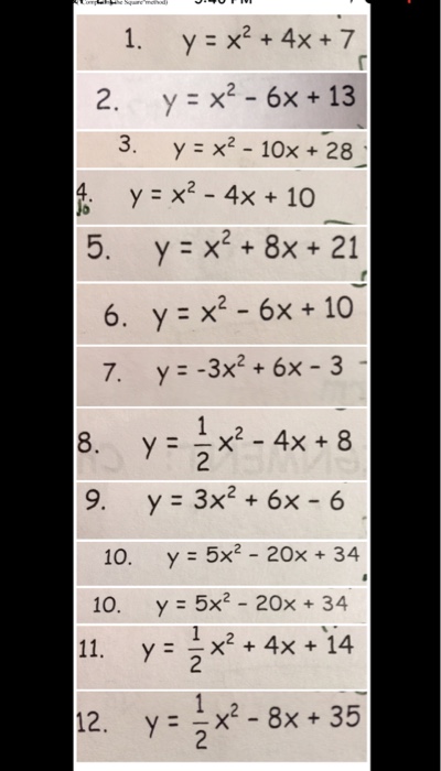 Solved Solve The Following Quadratic Equations By Using T Chegg Com