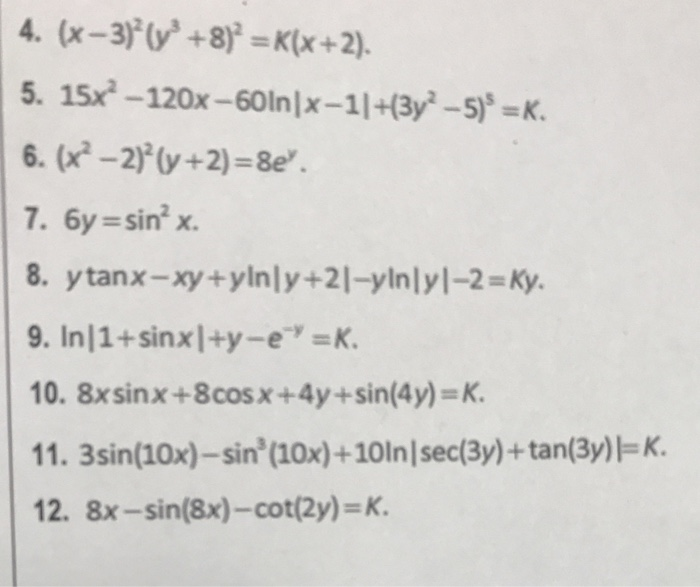 Solved 4 Solve The De X Y 8 Dx 6 X X 6ly Dy 5 Solve The Chegg Com