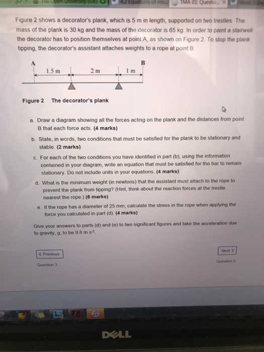 Solved Of Figure 2 Shows A Decorator S Plank Which Is 5