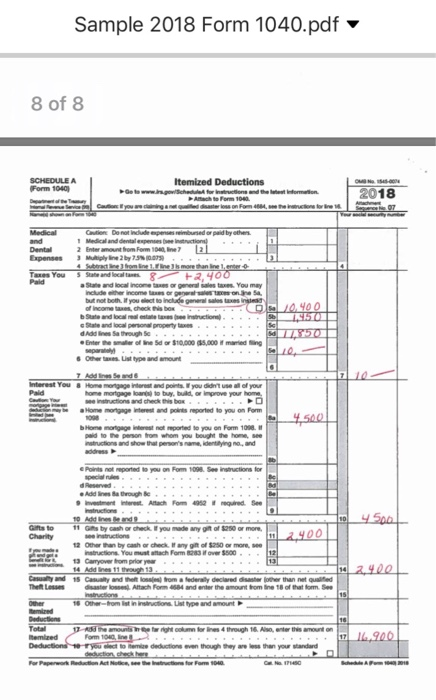 Use This Tax Form To Fill Out A 17 Tax Form Chegg Com