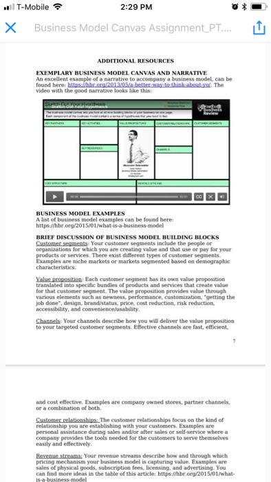 Business model report sample image