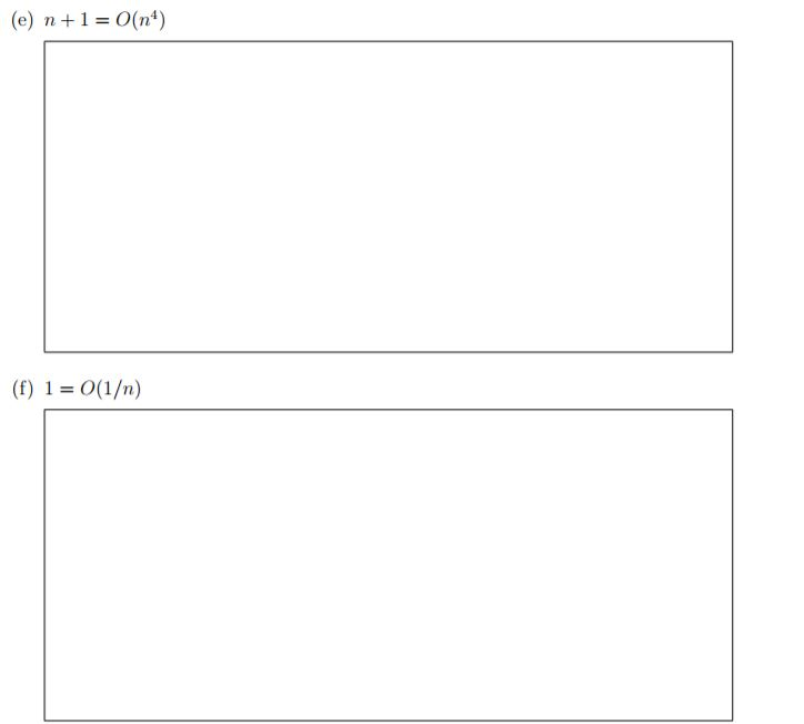 (e) n+1 O(n) (f) 1 O(U/n)