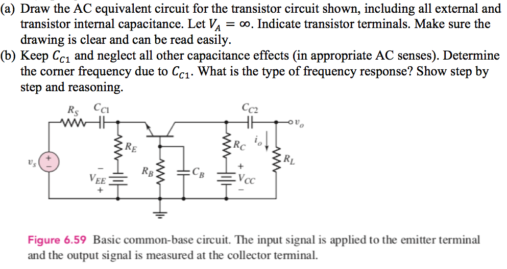 Solved (a) Draw the equivalent circuit for the transistor | Chegg.com