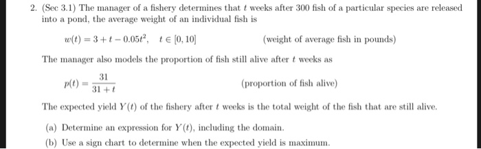 Fish Yield Chart