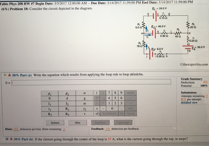 Fabio Phys 8 Hw Begin Date 3 5 17 12 00 00 Am Chegg Com