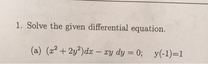 Solved Solve The Given Differential Equation A X 2 Chegg Com