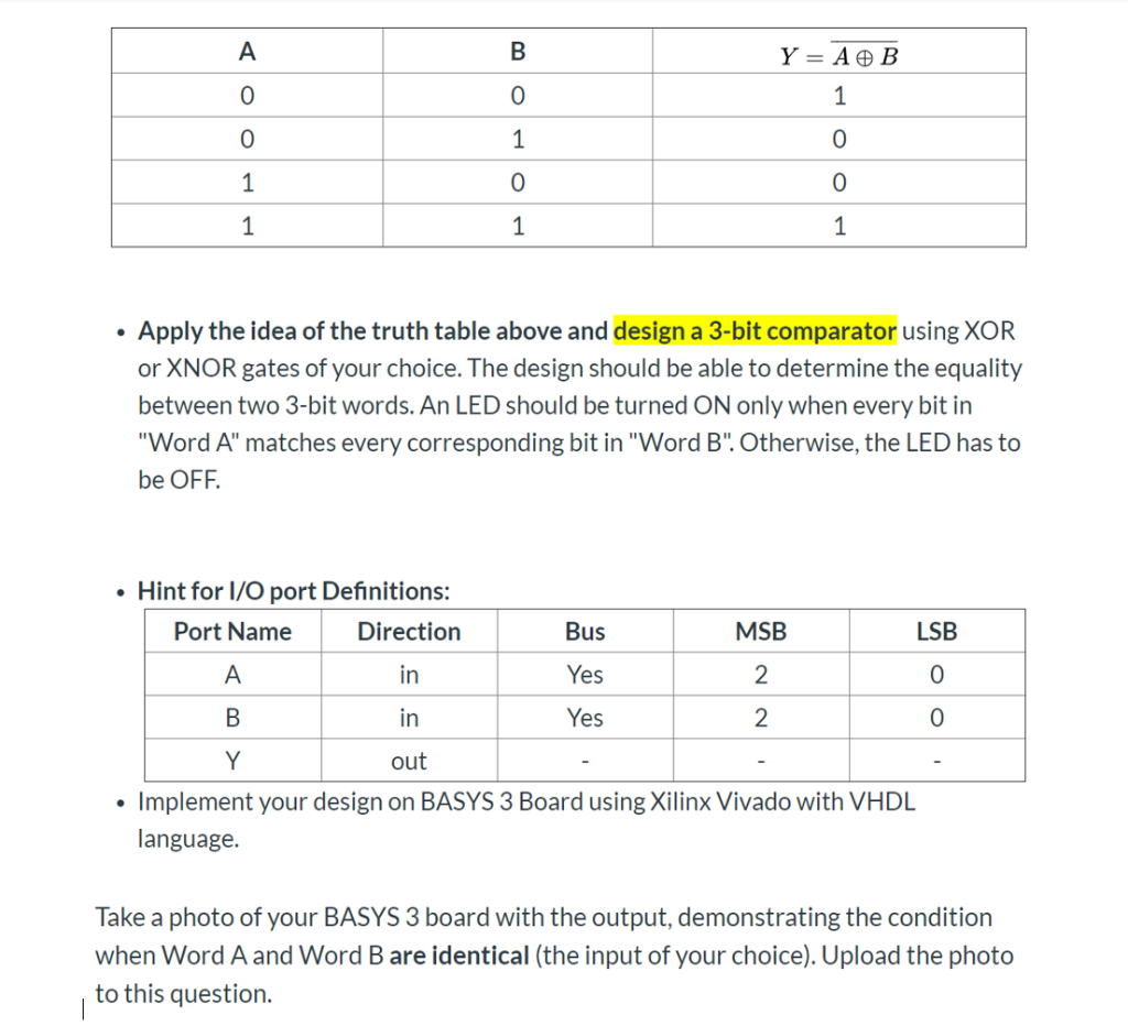 A Y A B 1 1 1 1 1 1 Apply The Idea Of The Truth Cheggcom