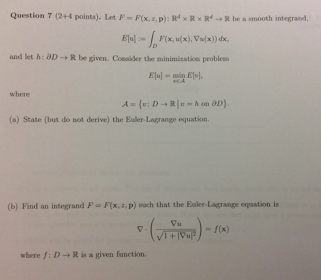 Question 7 2 4 Points Let F F X Z P Rd R Chegg Com