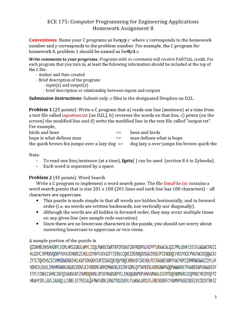 ECE 175: Computer Programming for Engineering