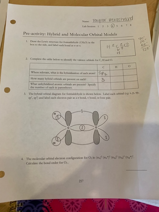 Solved Draw The Lewis Structure For Formaldehyde Ch2o In Chegg Com