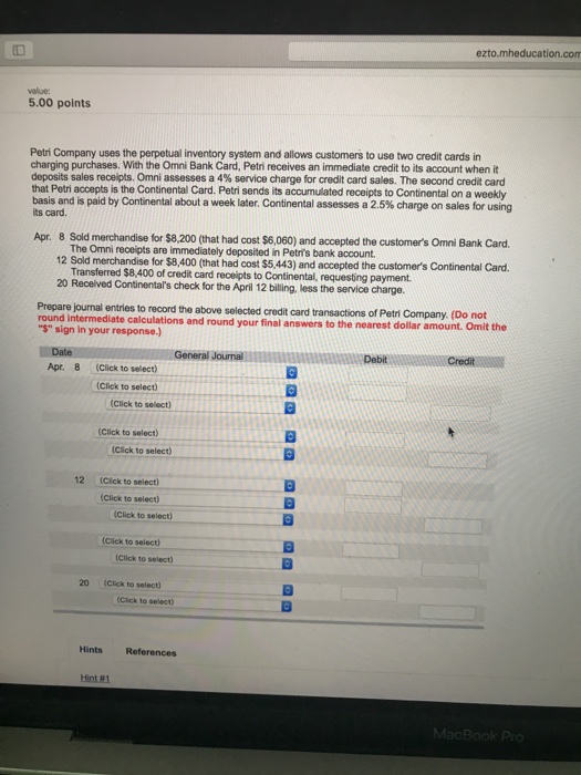 Immediate Credit Card >> Solved Ezto Mheducation Com Value 5 00 Points Petri Comp Immediate Credit Card >> Solved Ezto Mheducation Com Value 5 00 Points Petri Comp