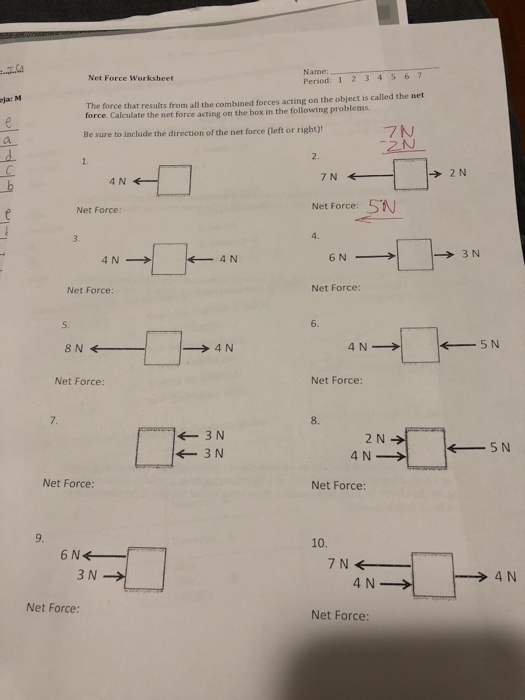 Net Force And Force Diagram Worksheet Answers - Wiring Diagram