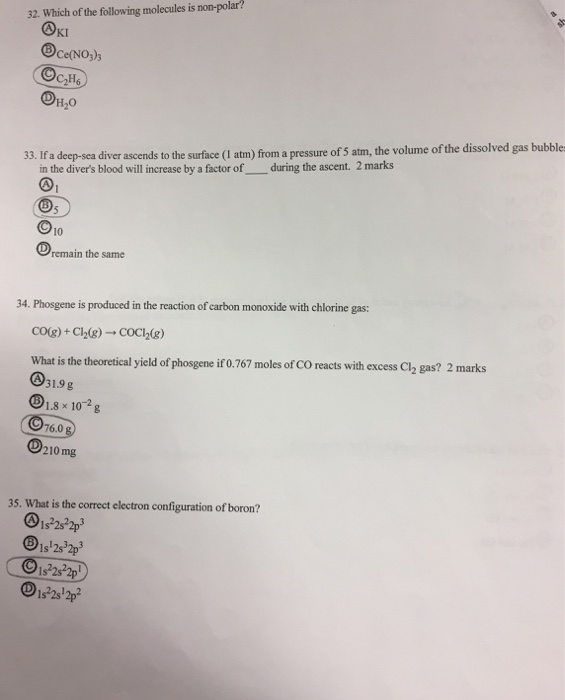 Solved Which Of The Following Molecules Is Non-Polar? Ki | Chegg.com