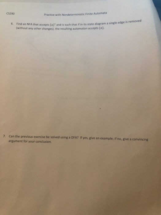 Solved: Theory Of Computation: DFA And NFA These Are Pract ...