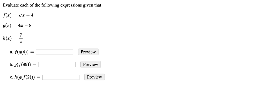 Solved Evaluate Each Of The Following Expressions Given T Chegg Com