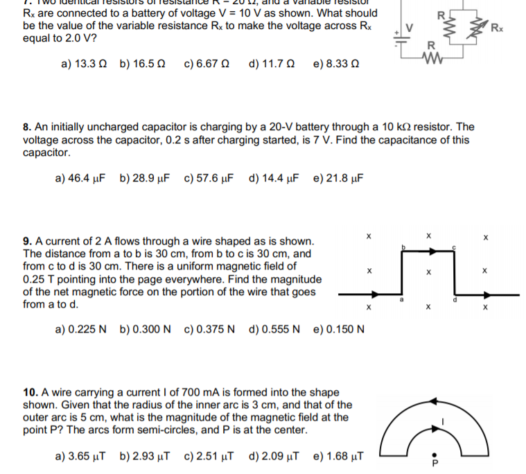 Solved 7 Two Identical Resistors Of Resistance R W Chegg Com