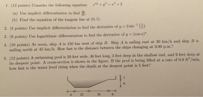 Solved Consider The Following Equation E Xy Y 3 X 2 2 Chegg Com