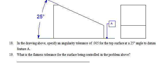 Solved 25 18 In The Drawing Above Specify An Angularit Chegg Com