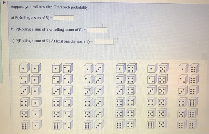 Suppose you roll two dice. What is the probability of rolling a sum of 8?