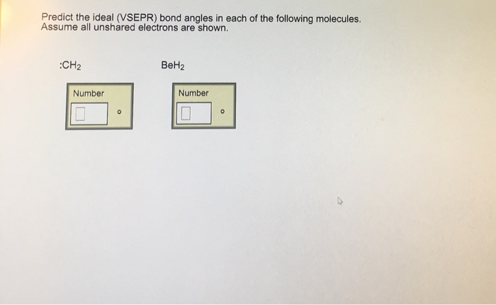 Solved Predict The Ideal (VSEPR) Bond Angles In Each Of T