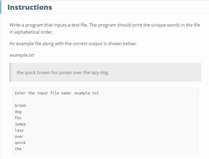 Solved Python 3 Write A Program That Inputs A Text File Chegg Com