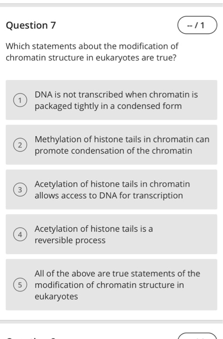 Solved Question 7 Which Statements About The Modification Chegg Com