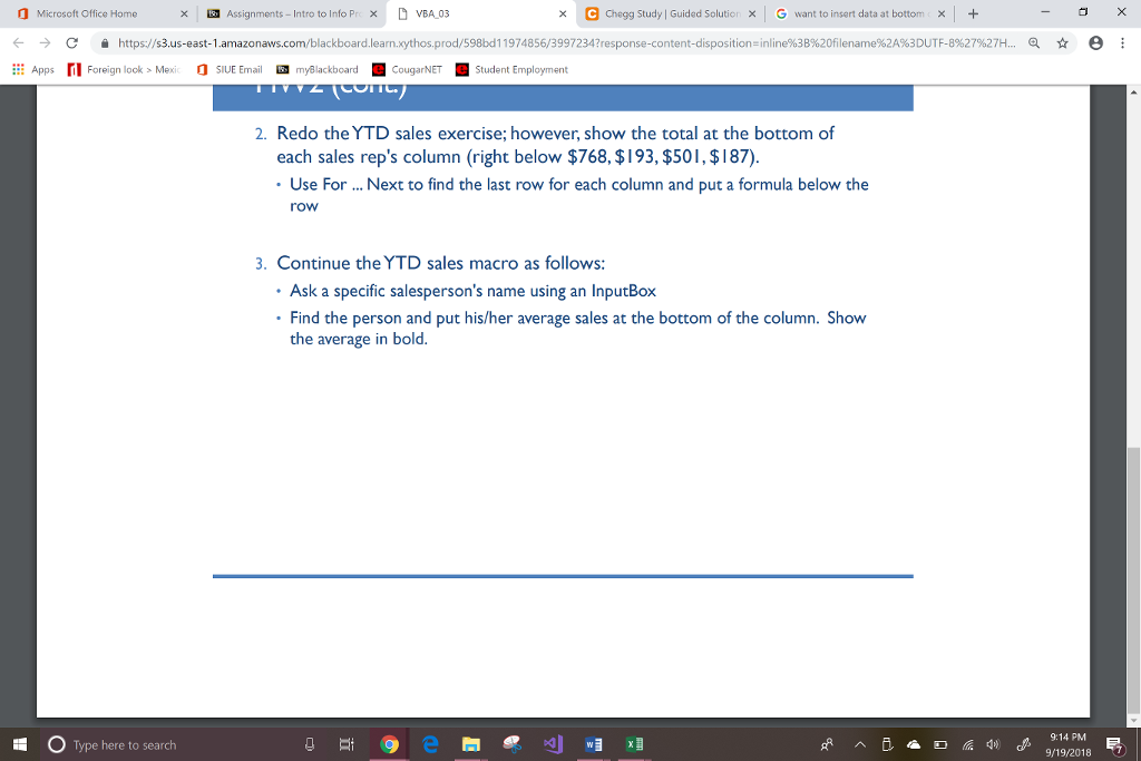 Solved Microsoft Office Home Assignments Intro To Info P Chegg Com