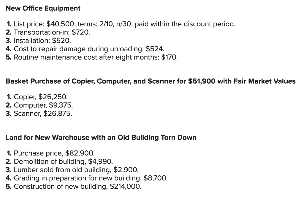Solved New Office Equipment 1 List Price 40 500 Terms New Office Equipment 1 List Price 40 500 Terms 2 10