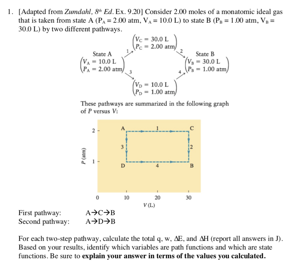 Solved 1 Adapted From Zumdahl 8th Ed Ex 9 Consid Chegg Com