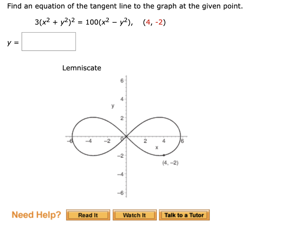 Solved Find An Equation Of The Tangent Line To The Graph Chegg Com